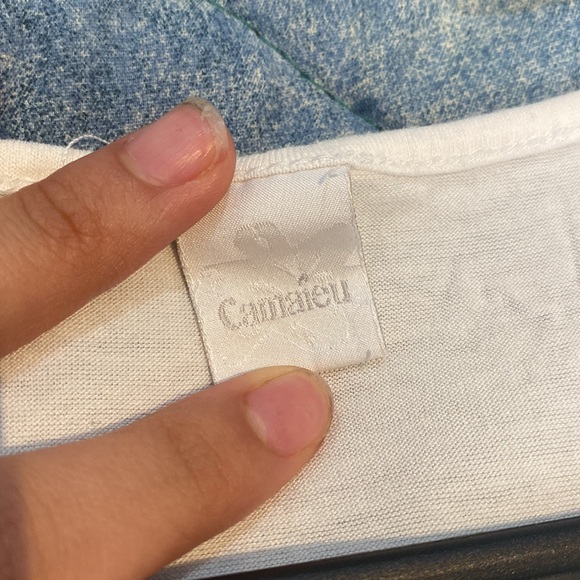 Camaieu Tank Top US Womens 6 White Worn but Good Condition - Picture 5 of 8